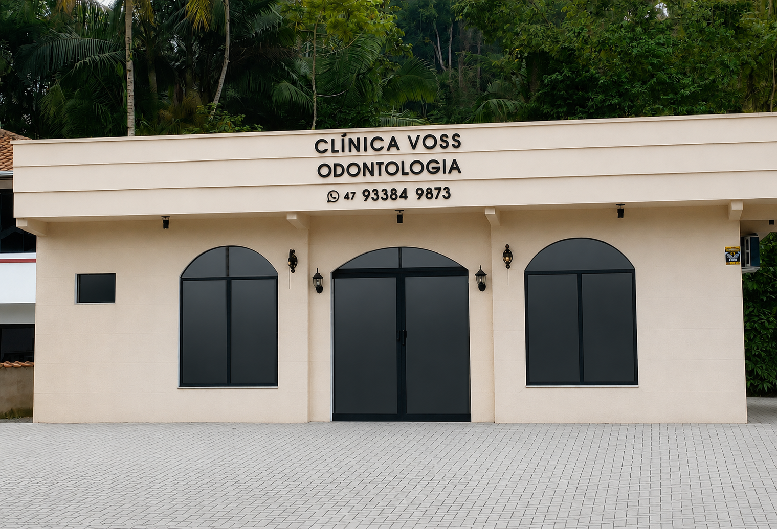 Fachada da Clínica Voss Odontologia em Guabiruba